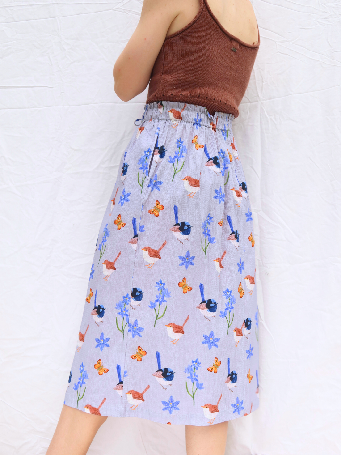 Fairy Wren Midi Skirt
