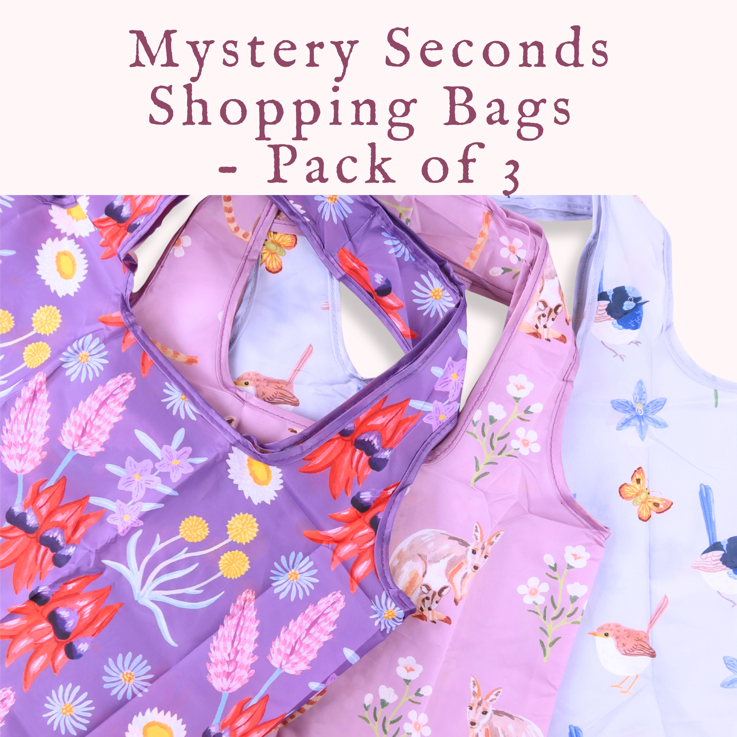 3 x Mystery Seconds Recycled Shopping Bags