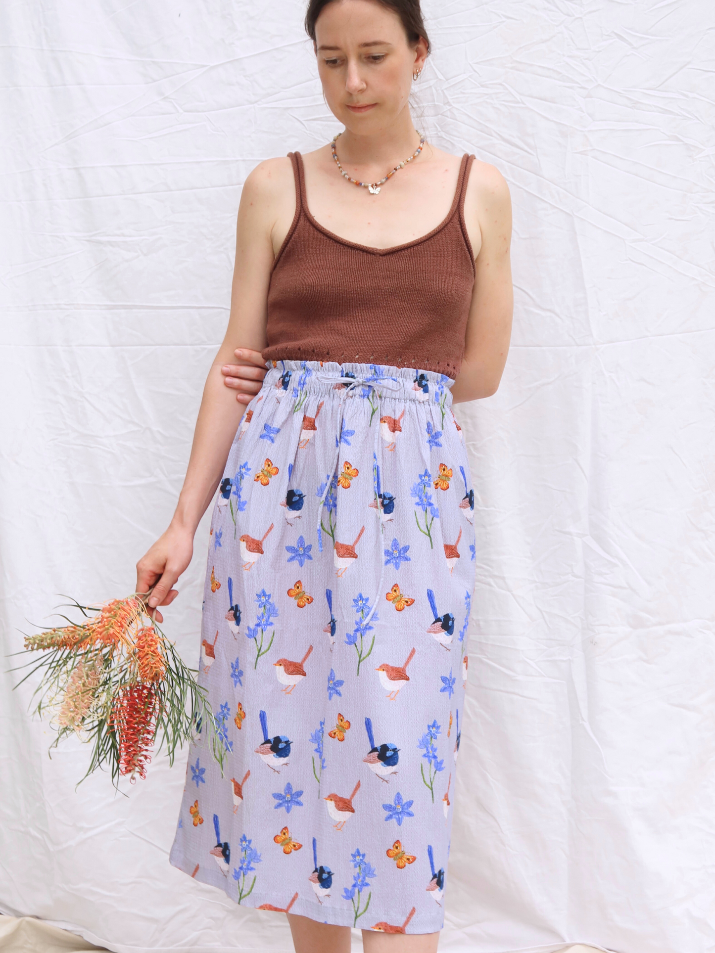 Fairy Wren Midi Skirt