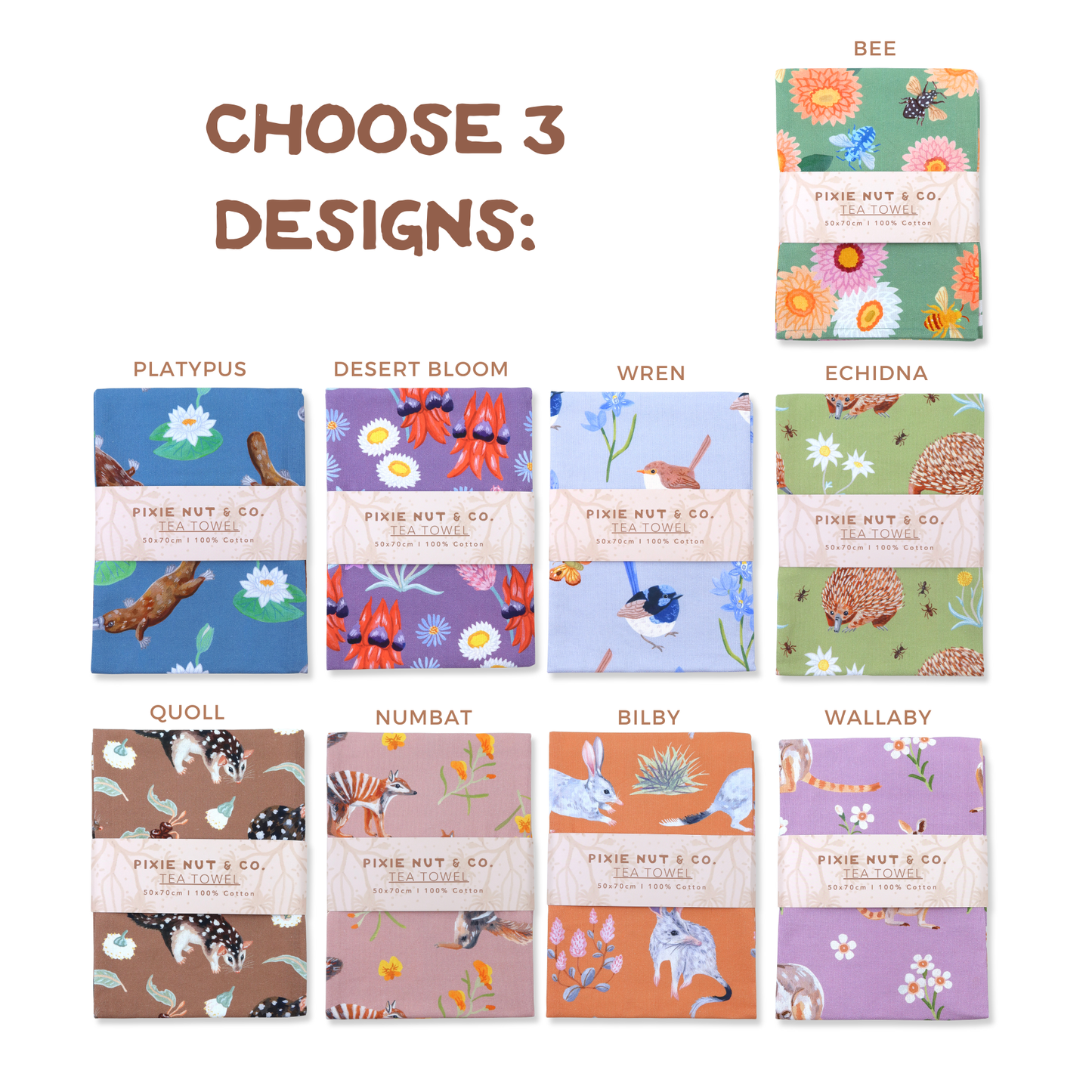 3x Tea Towel Bundle