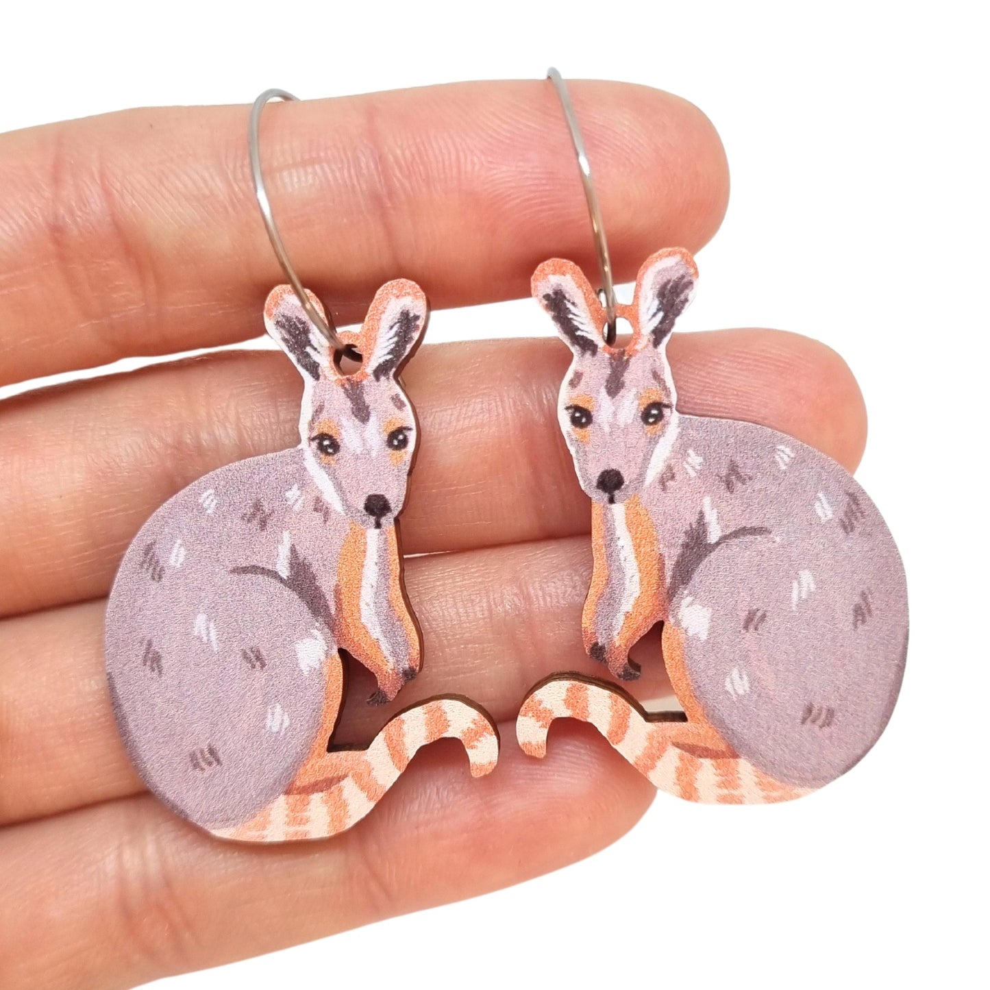 Wallaby Australian Animal Earrings