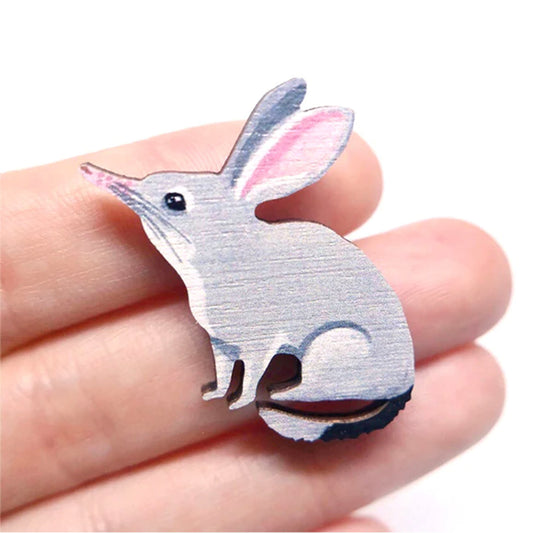 Australian bilby wooden animal pin