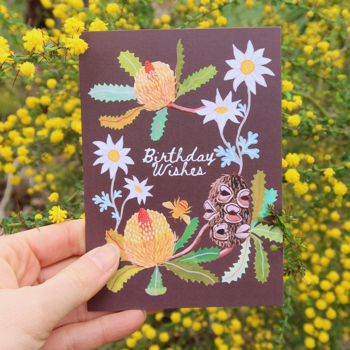 Birthday Wishes - Australian Wildflower Birthday Card