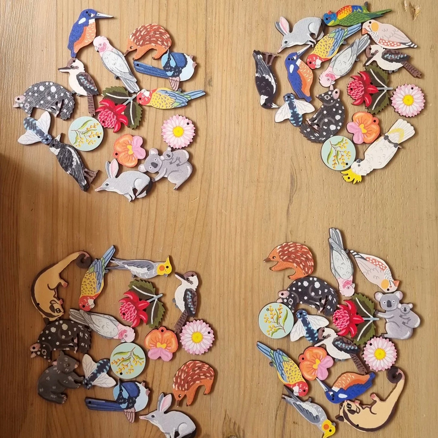 Wooden Charm Packs - Seconds