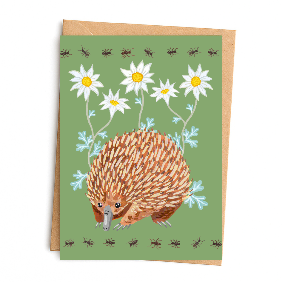 Echidna Australian Greeting Card