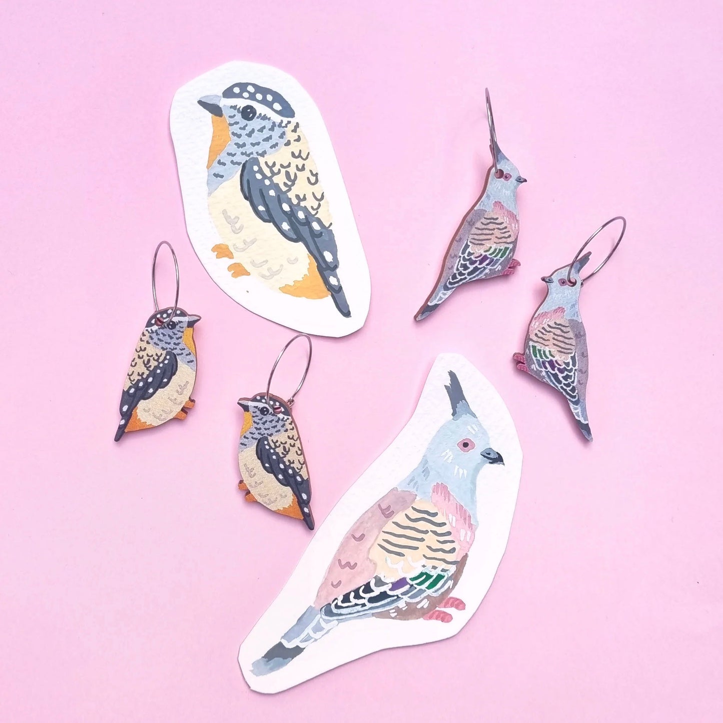 Spotted Pardalote Australian Bird Earrings