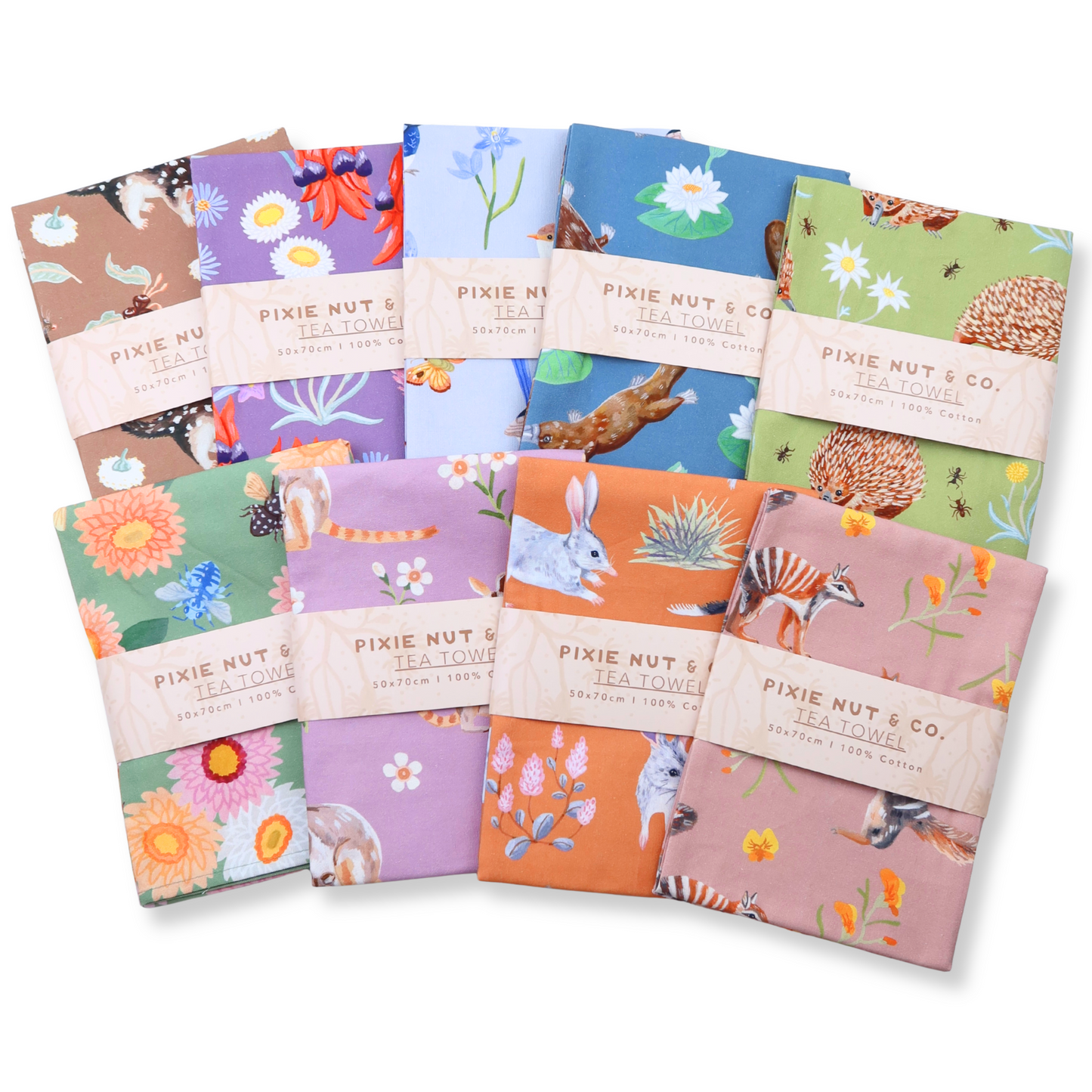 Desert Bloom Australian Wildflower Tea Towel