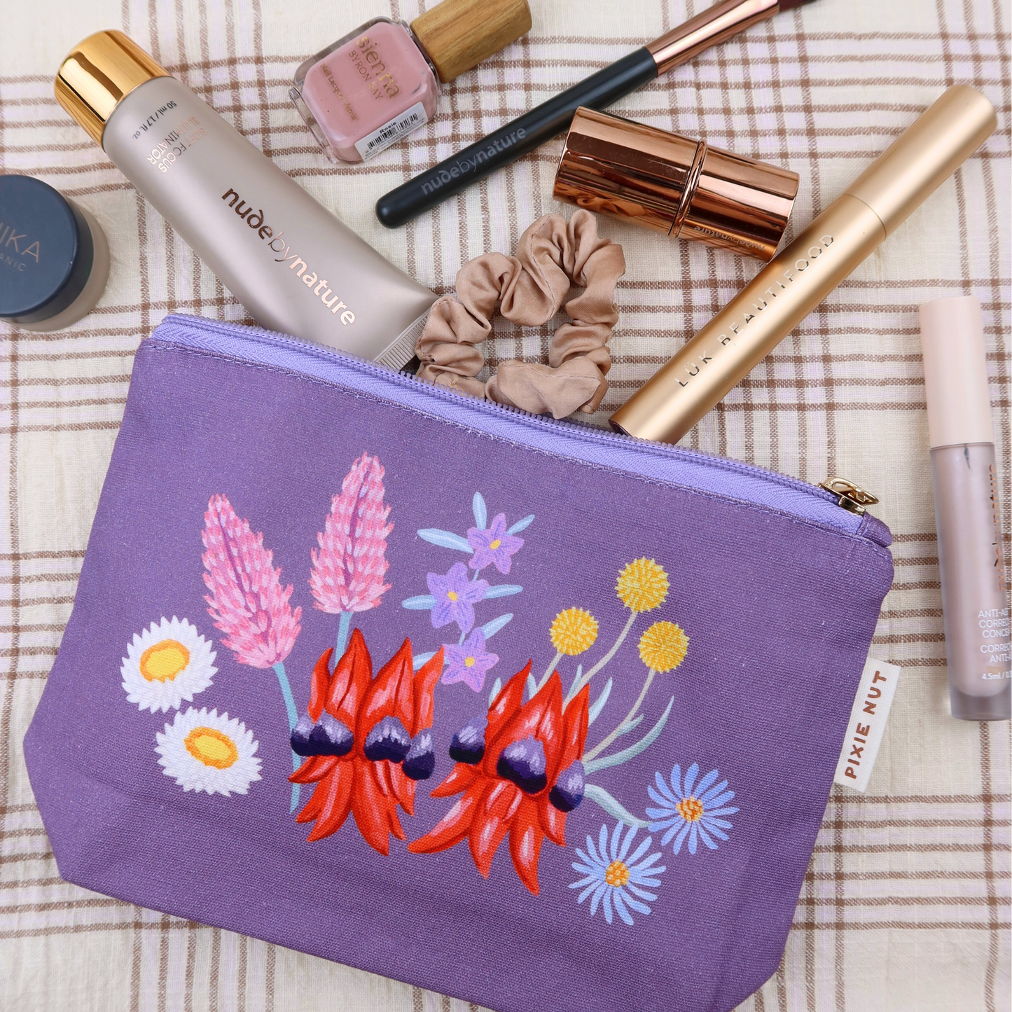 Desert Australian Wildflower Makeup Bag