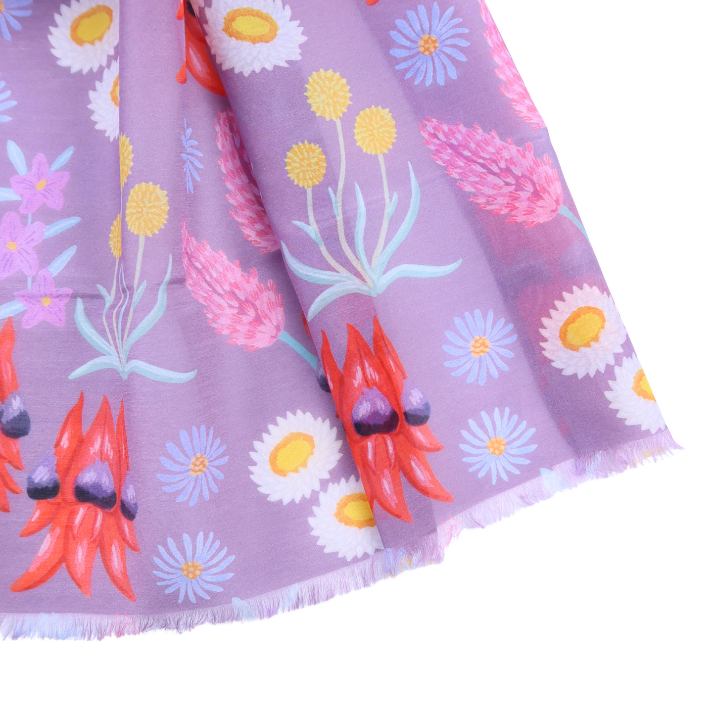 Desert Bloom Australian Wildflower Silk/Cotton Scarf