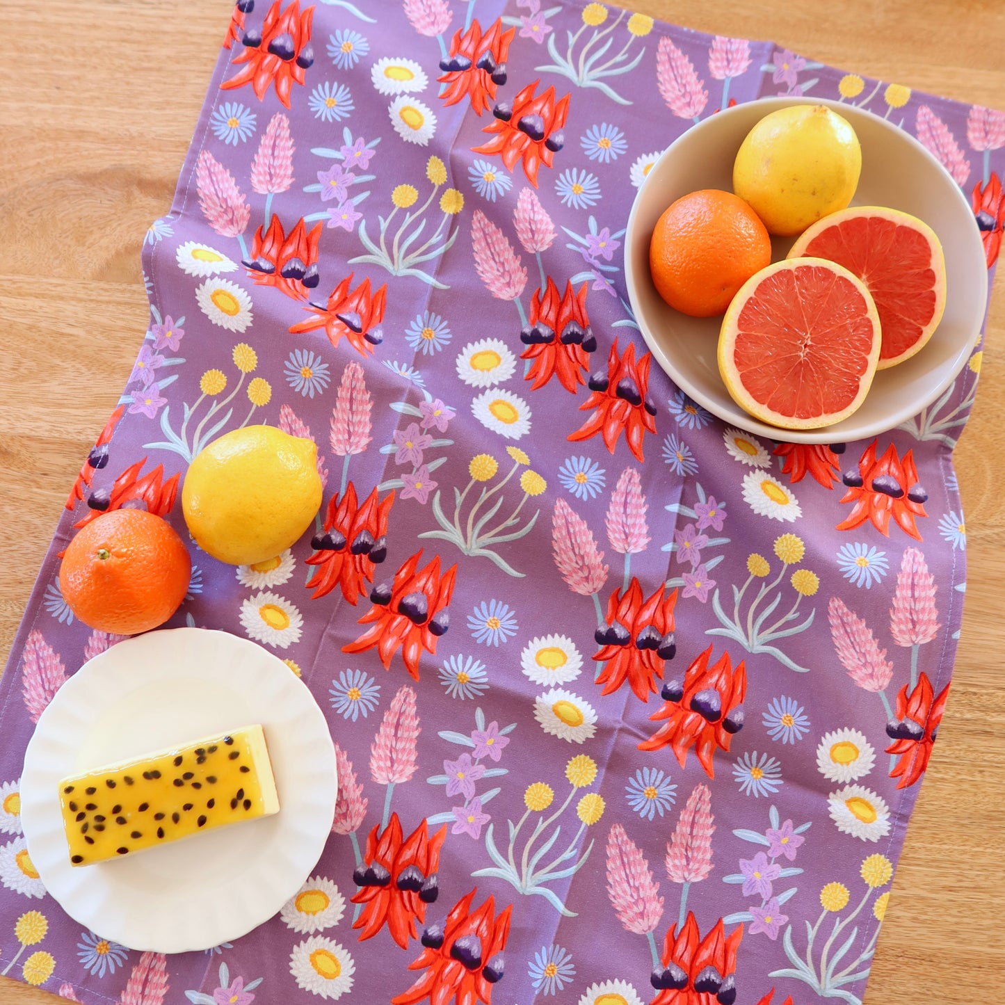 Desert Bloom Australian Wildflower Tea Towel