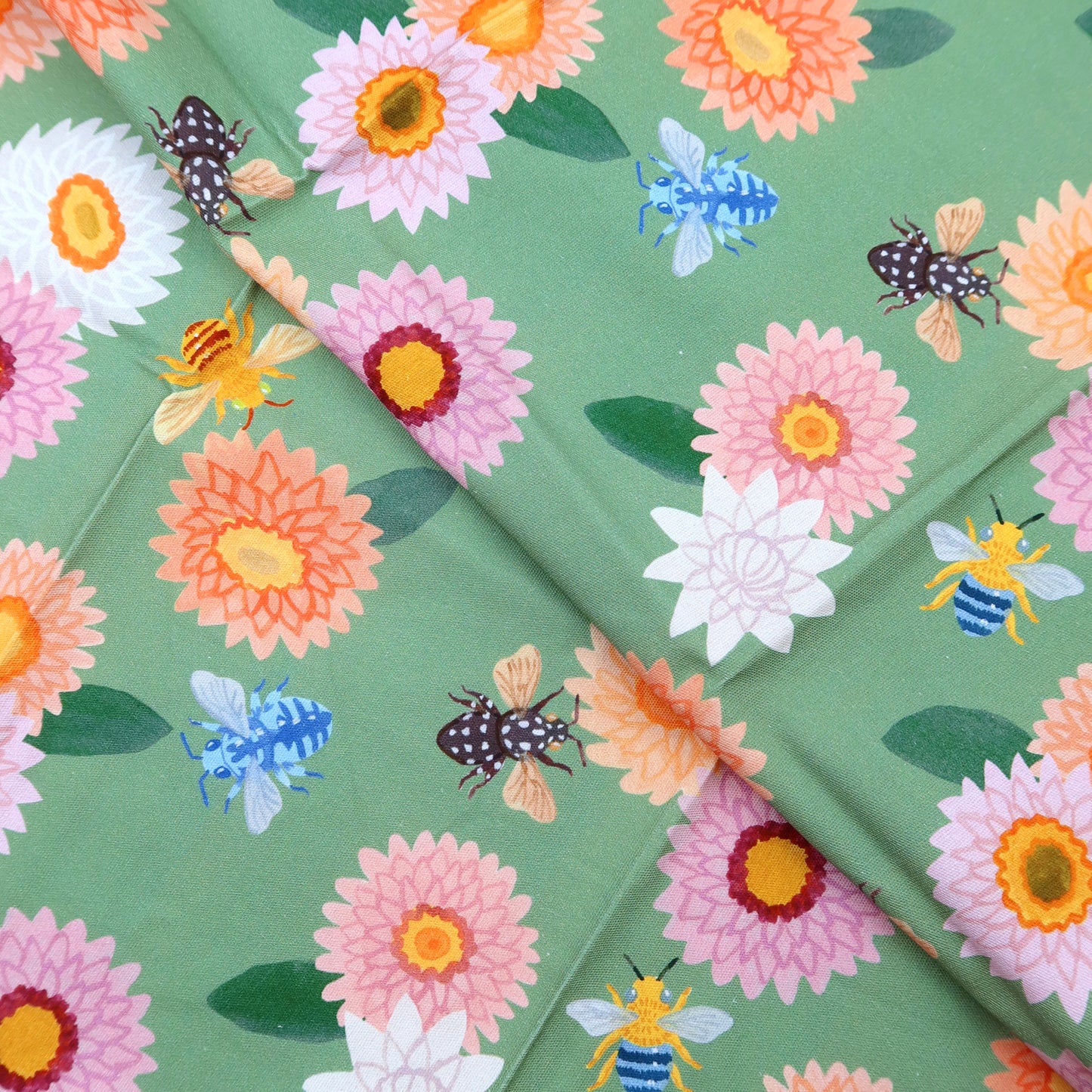 Strawflower & Bees Tea Towel