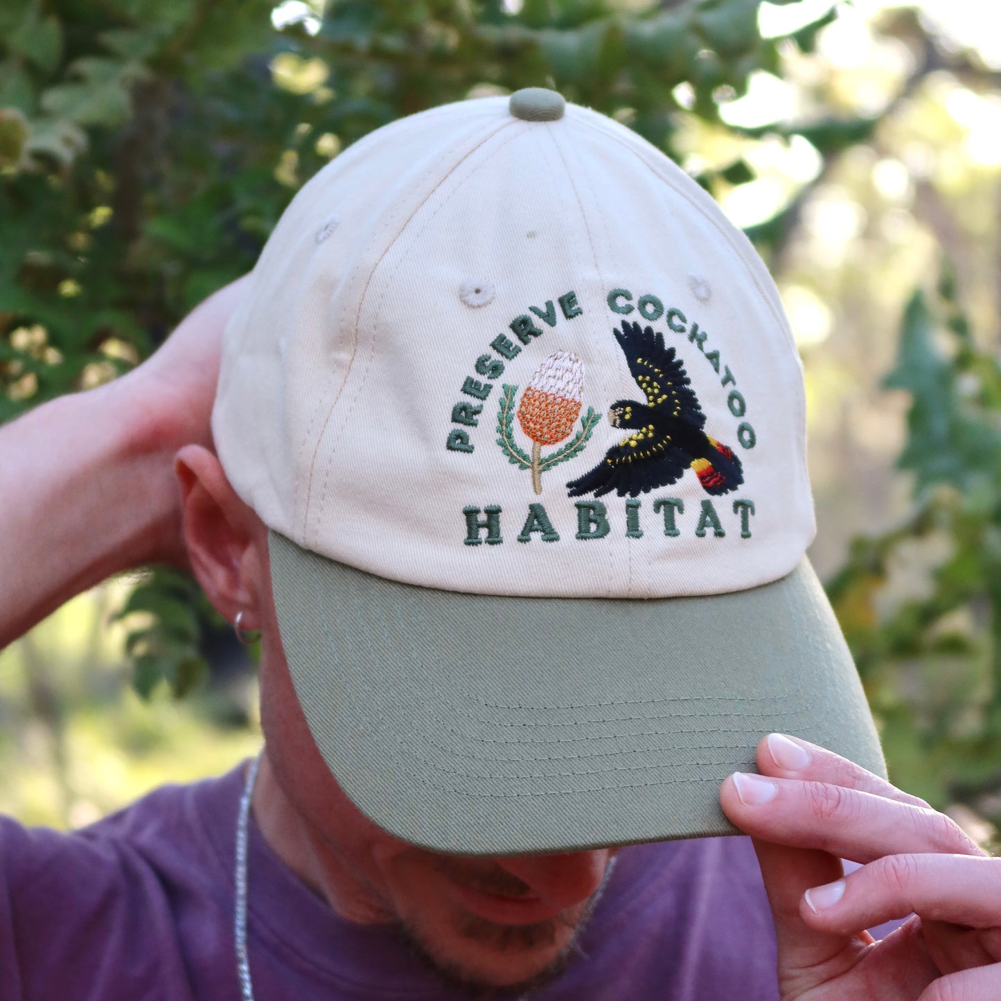 Black Cockatoo Wildlife Cap