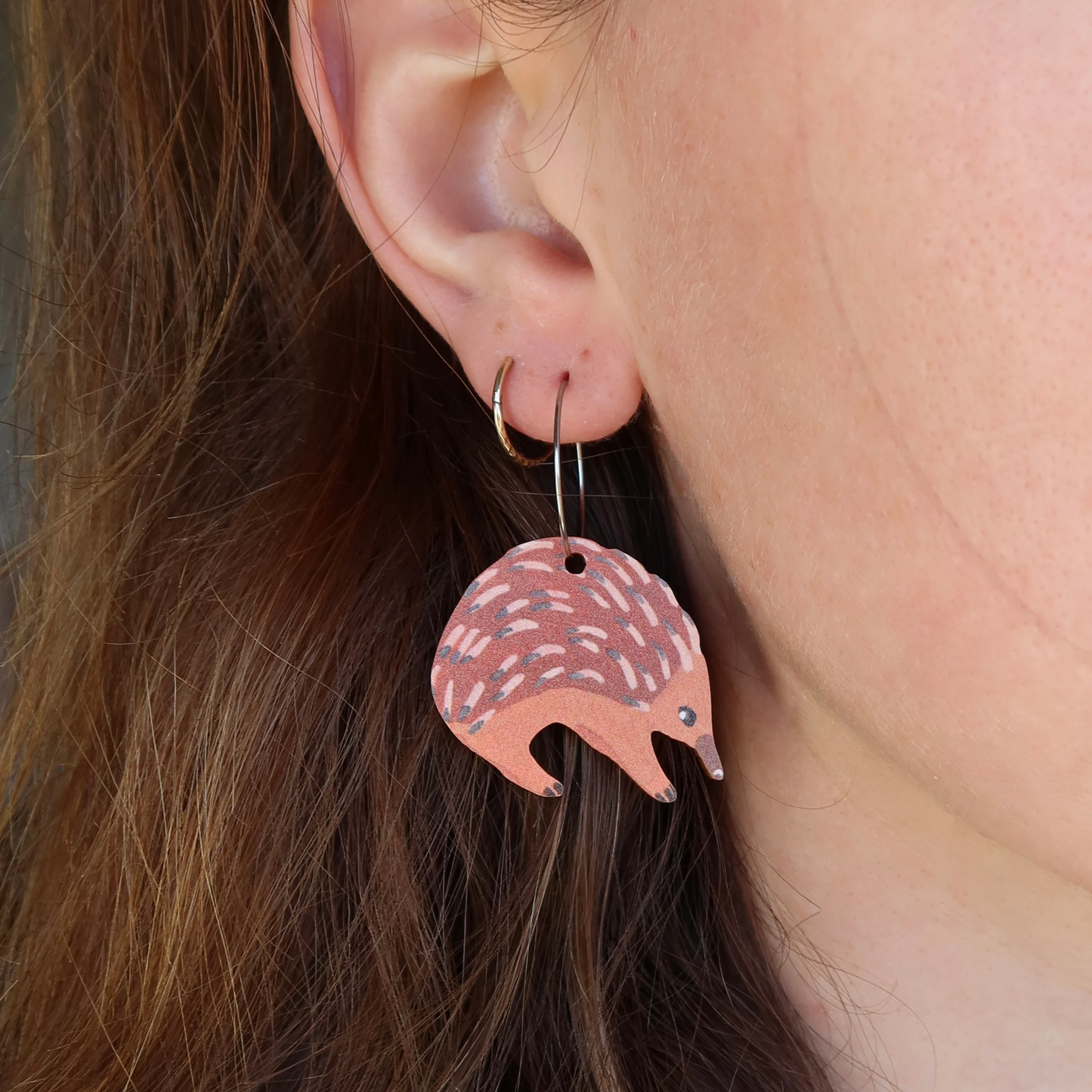 Echidna Australian Animal Earrings