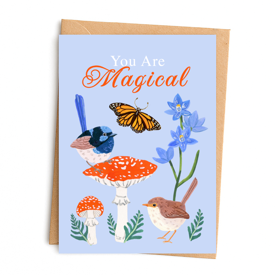 Fairy Wren Magical Greeting Card