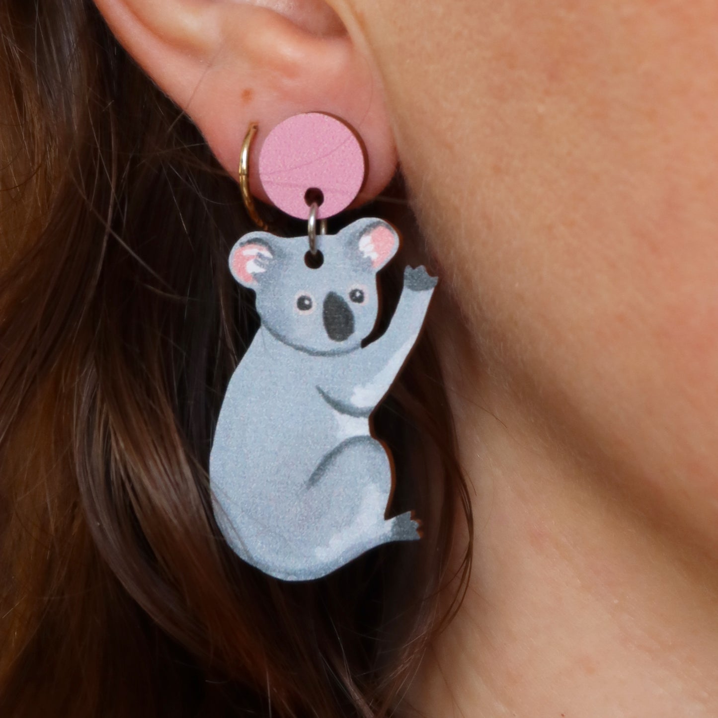 Koala Australian Animal Earrings