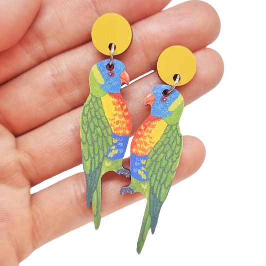 Rainbow Lorikeet Australian Bird Earrings