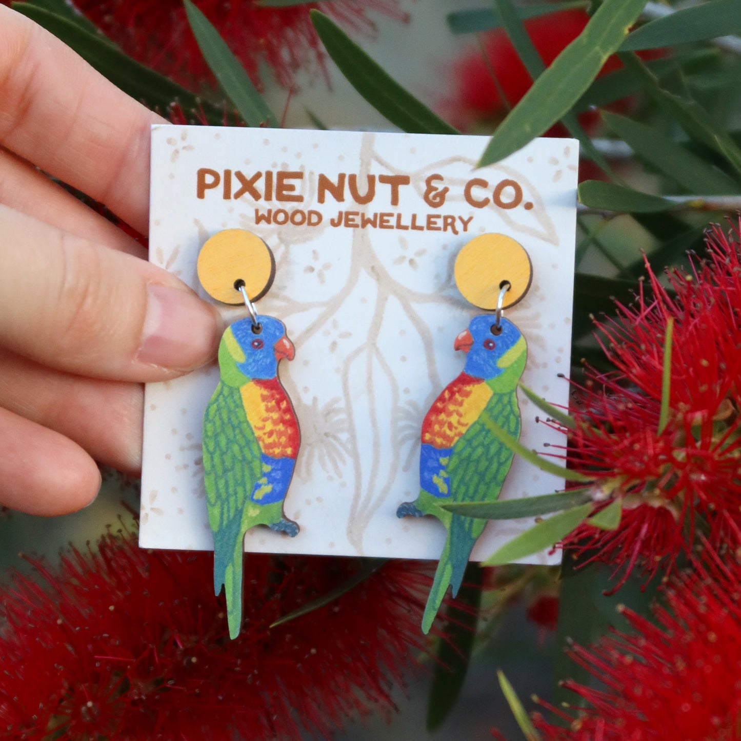 Rainbow Lorikeet Australian Bird Earrings