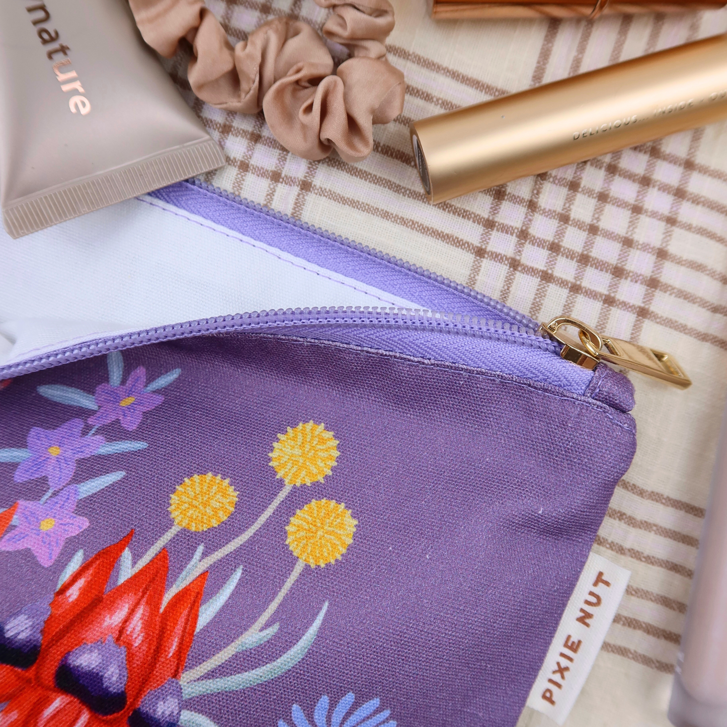 Desert Australian Wildflower Makeup Bag