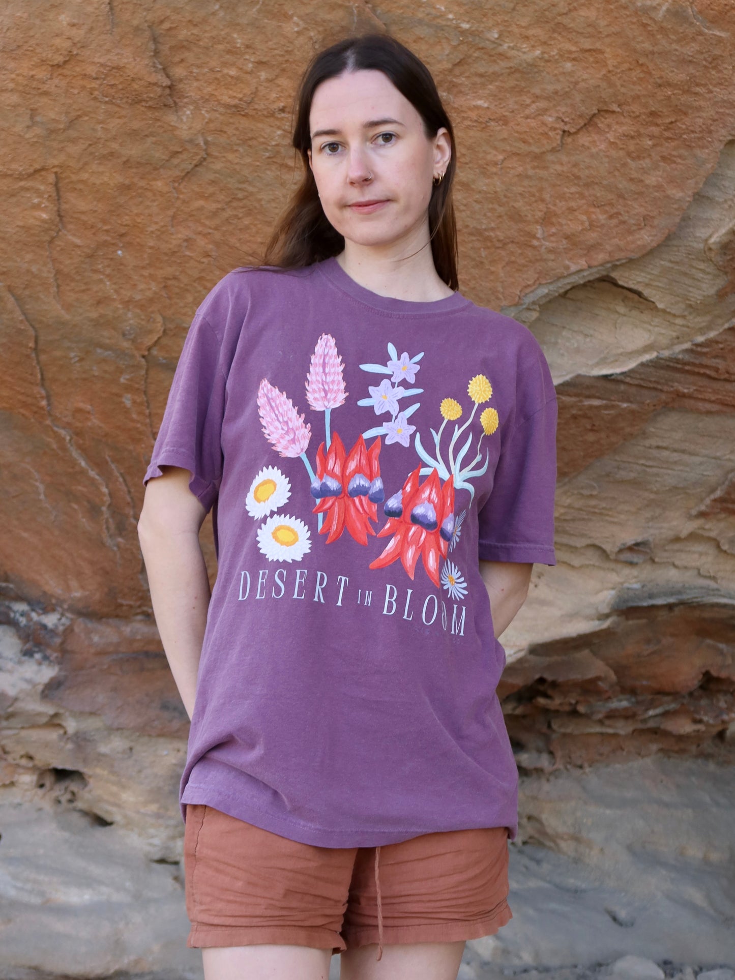Desert Bloom Tshirt (Berry) ~ PREORDER