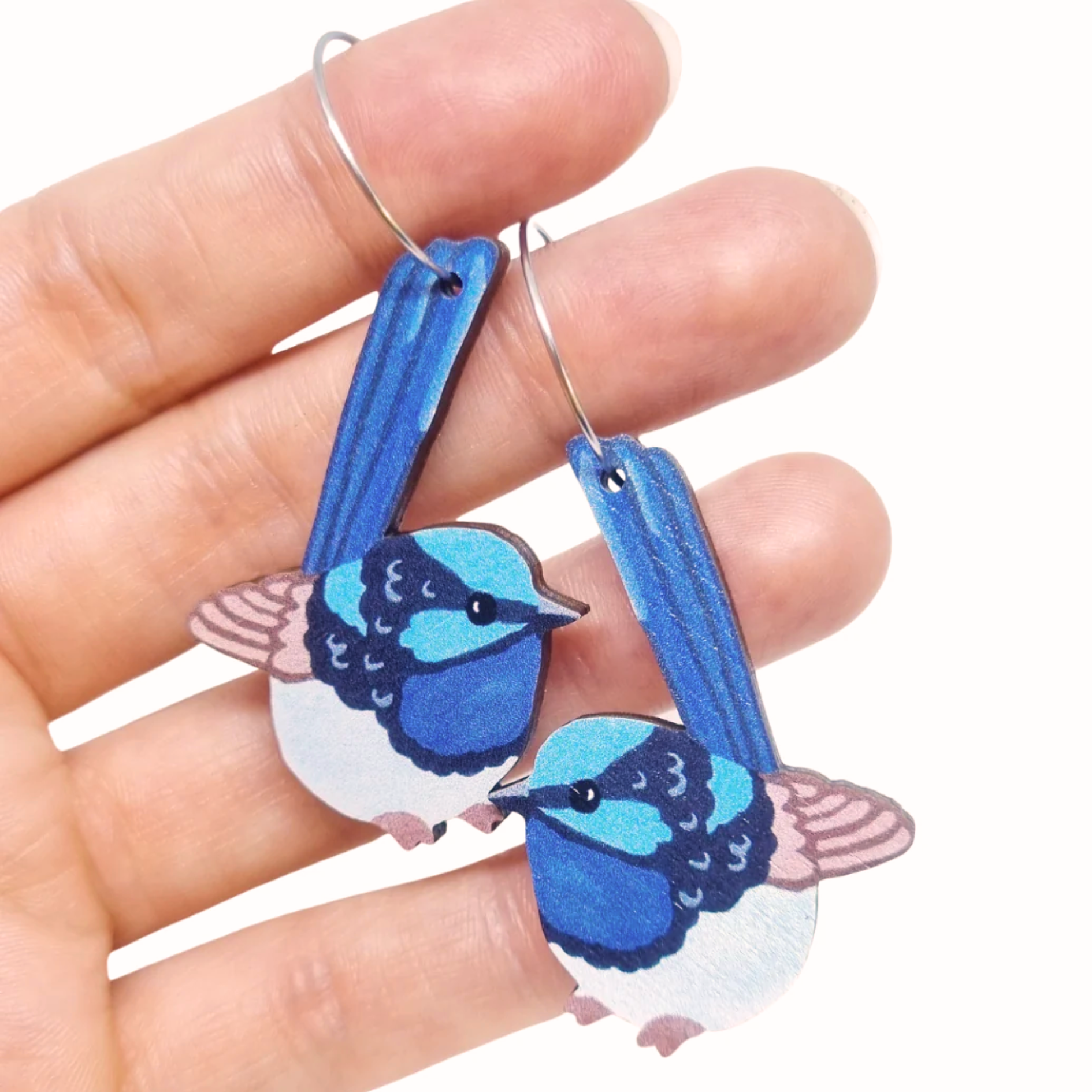 wren bird earrings