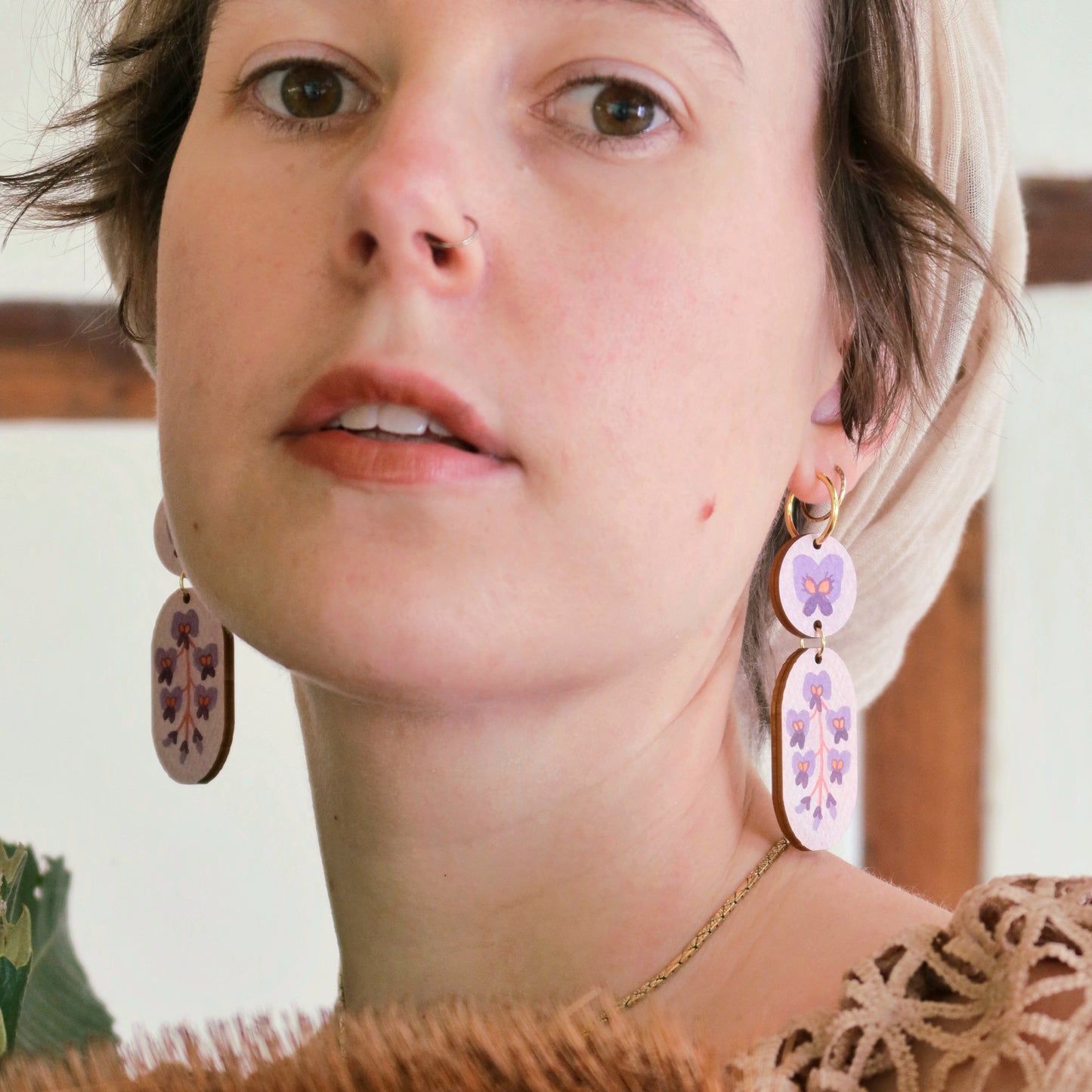 Native Wisteria Australian Wildflower Earrings