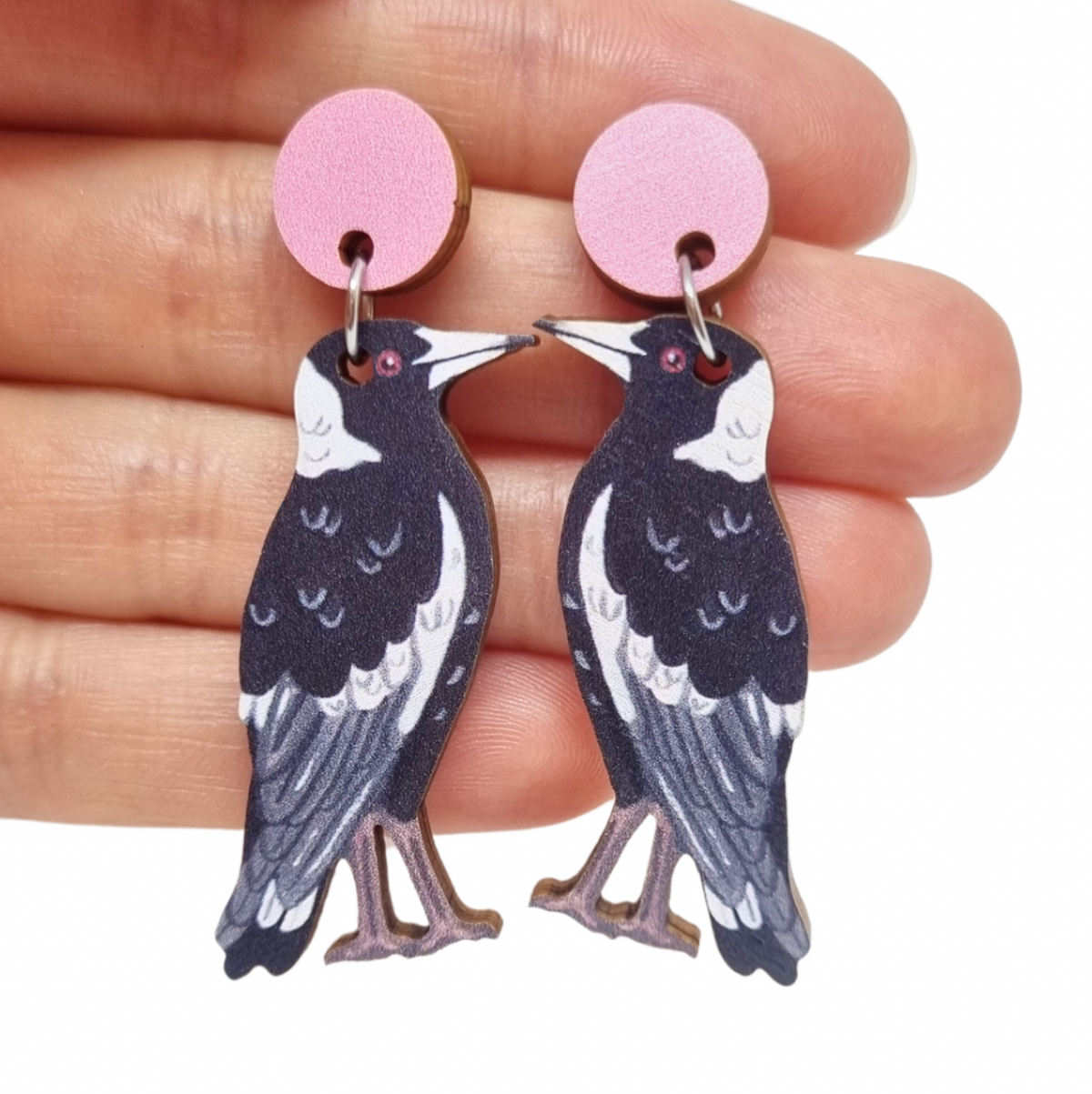 Magpie Australian Bird Earrings