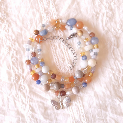 Beaded Necklace - Butterfly Charm