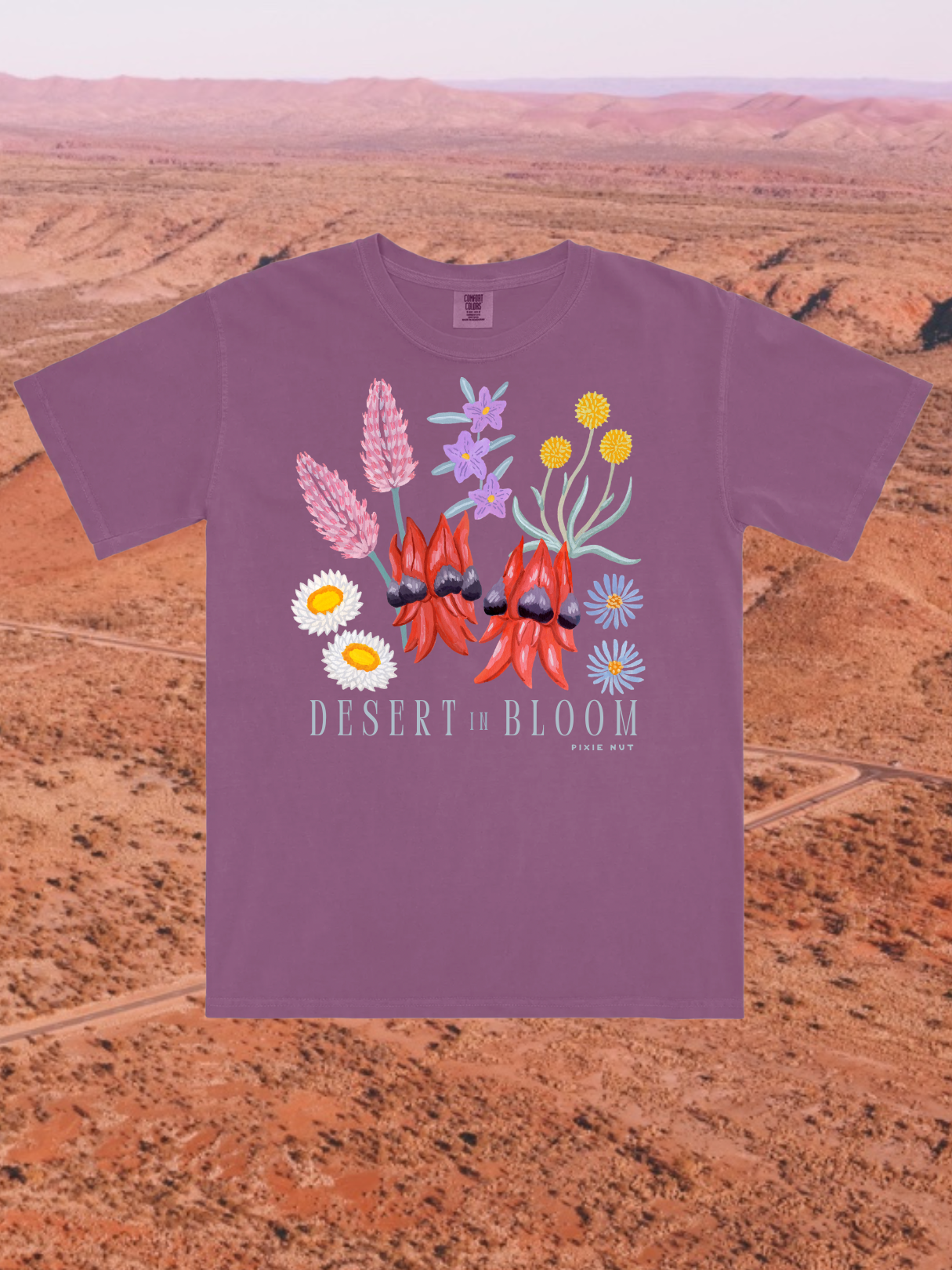 Desert Bloom Tshirt (Berry) ~ PREORDER