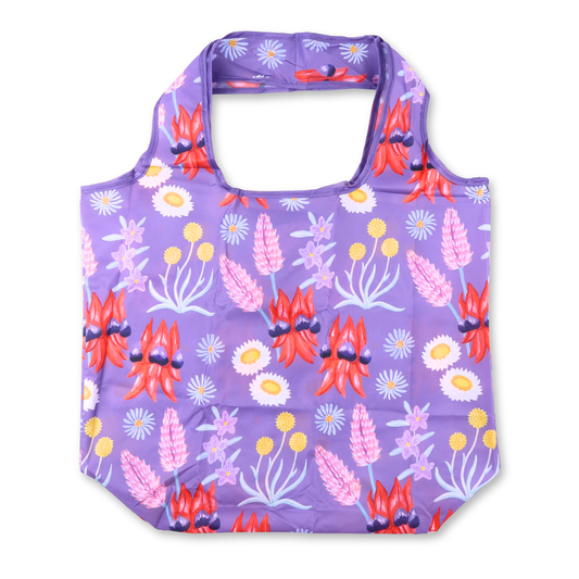 Desert Australian Wildflower Recycled Shopping Bag - Damaged Packaging