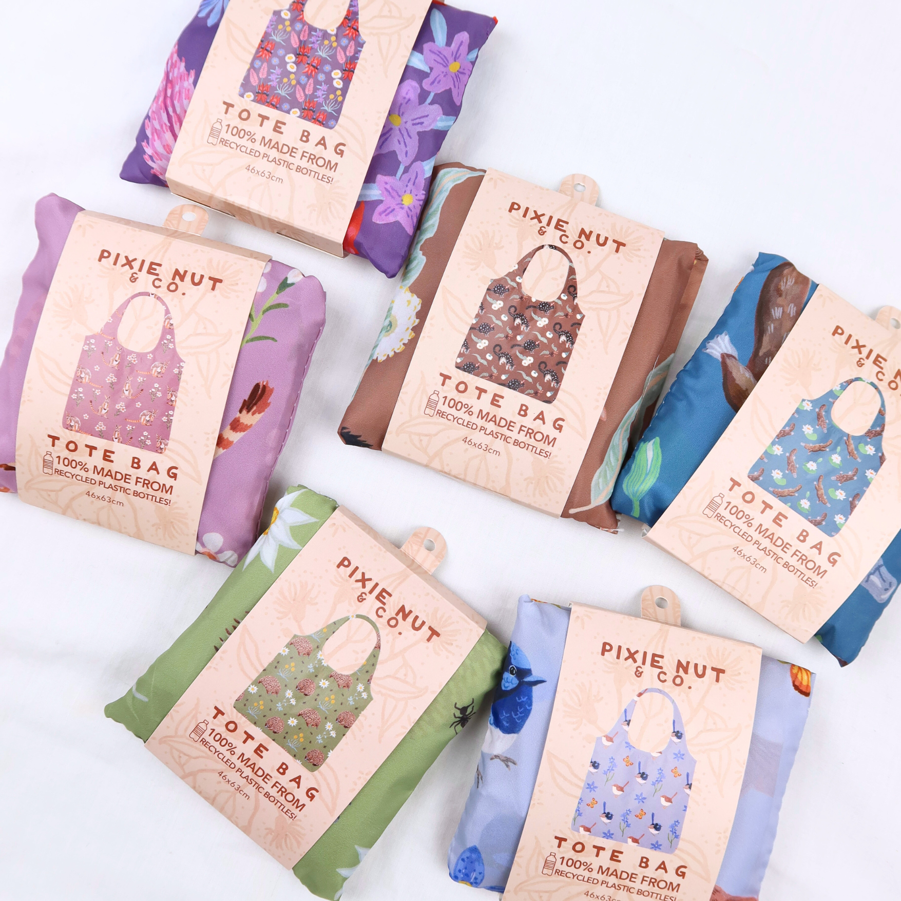 3x Recycled Shopping Bag Bundle – Pixie Nut