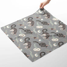 Load image into Gallery viewer, Australian Eastern Quoll and wildflower 65 x 65cm square silk cotton scarf.