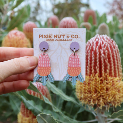 Banksia Australian Wildflower Earrings