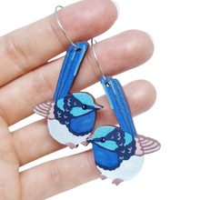 Load image into Gallery viewer, Superb Fairy Wren Earrings