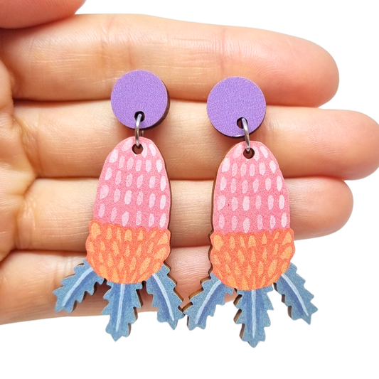 Banksia Australian Wildflower Earrings