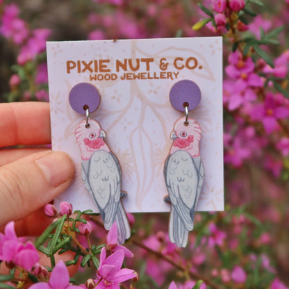 Galah Australian Bird Earrings