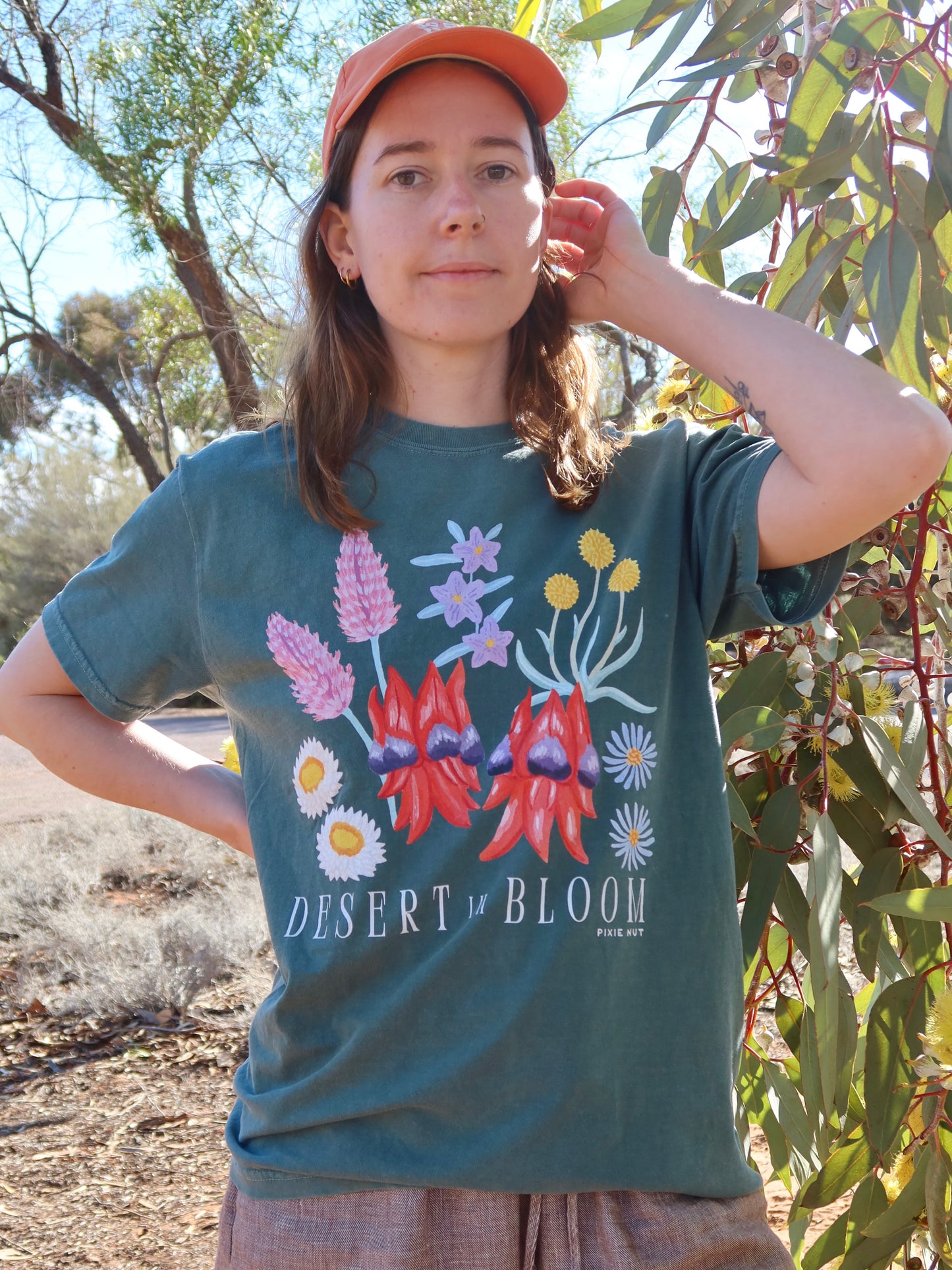 Desert Bloom Tshirt (Blue Spruce) ~ PREORDER