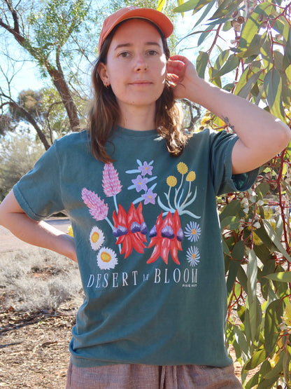 Desert Bloom Tshirt (Blue Spruce) ~ PREORDER