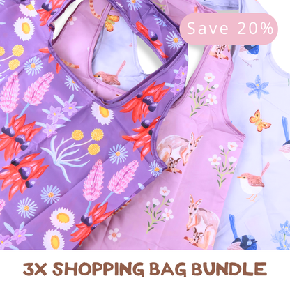 3x Recycled Shopping Bag Bundle