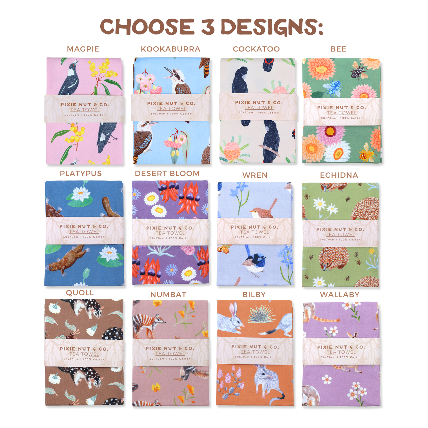 3x Tea Towel Bundle