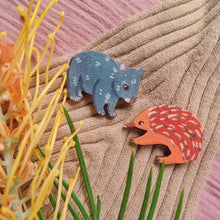 Load image into Gallery viewer, Australian wombat wooden animal pin