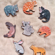 Load image into Gallery viewer, Australian native animal wooden animal pins