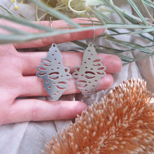 Load image into Gallery viewer, Australian Banksia Seed Pod stainless steel hoop earrings.