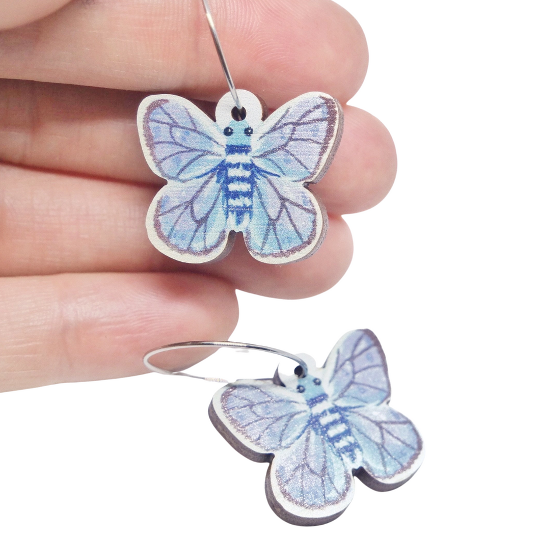 Common Blue Butterfly Earrings