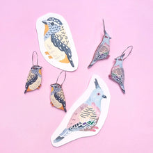 Load image into Gallery viewer, Crested Pigeon Australian Bird Earrings
