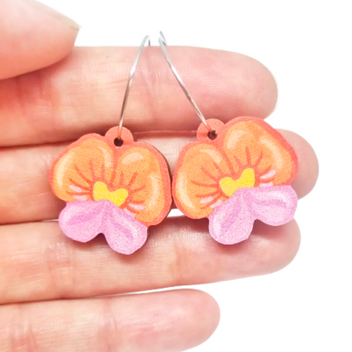 Flame Pea Earrings