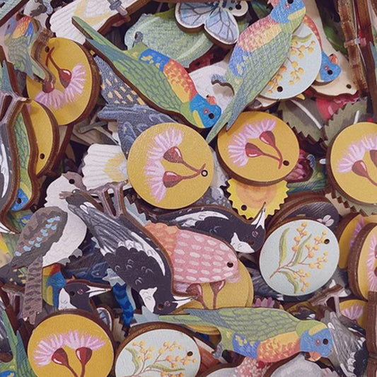 Wooden Charm Packs - Seconds