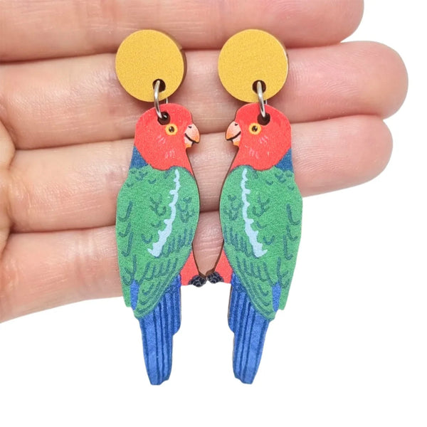 King Parrot Australian Bird Earrings