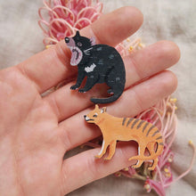 Load image into Gallery viewer, Australian Tasmanian devil wooden animal pin