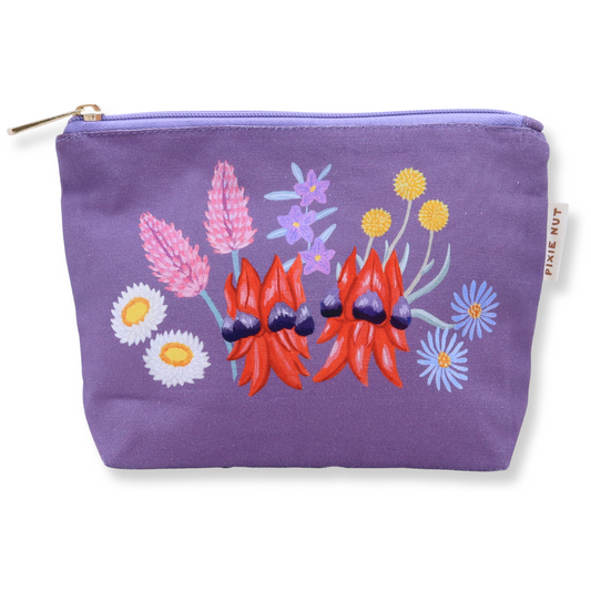 Desert Australian Wildflower Makeup Bag