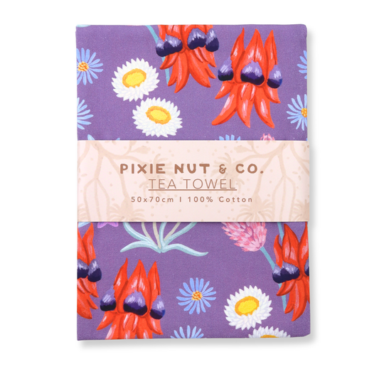 Desert Bloom Australian Wildflower Tea Towel